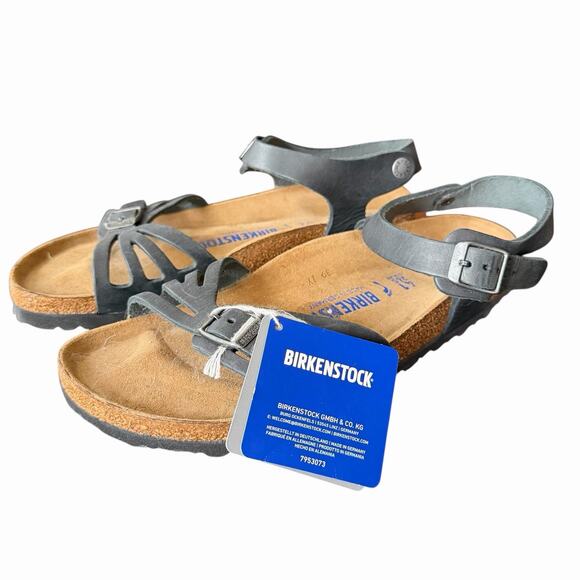 Birkenstock EUR 41 Narrow Normal Bali Soft Footbed Sandals Black Oiled - Picture 10 of 10